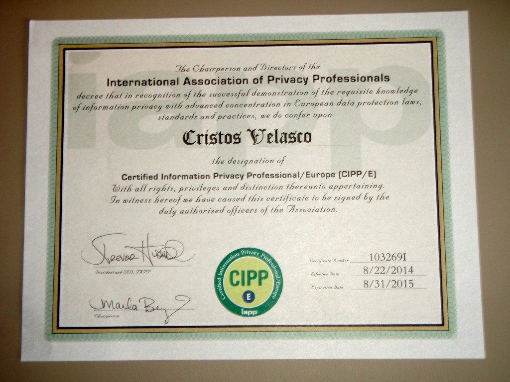 Obtención de la Certificación CIPP/E de IAPP